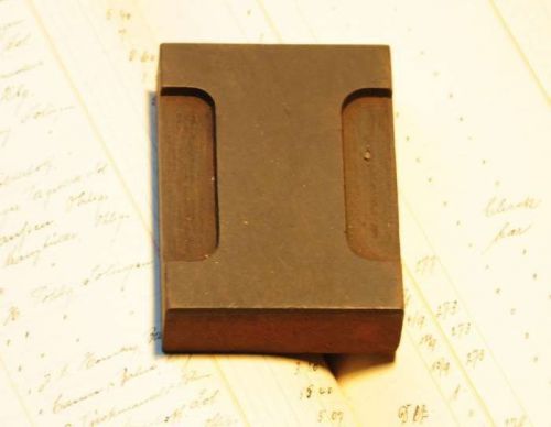 I -  letterpress wood printing block woodtype type print bold and wide stamp ABC