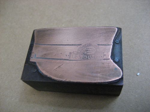 Vtg printers block train conductor hat central? railroad old wood typeset (l-1) for sale