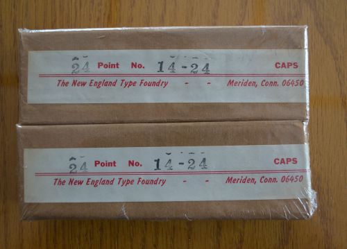 LETTERPRESS METAL TYPE, #14-24 pt. New England Type, Modern Bodoni, 2 caps