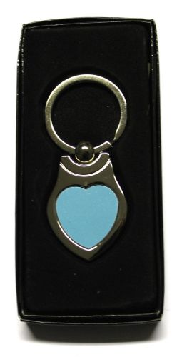 Heart shape 2 metal keyring with sublimation print insert for heat press a71 for sale