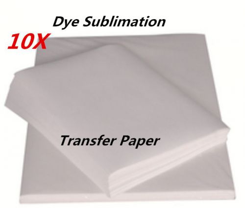 10 Pcs A4 Size Dye Sublimation Ink Transfer Paper