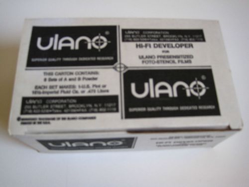 Box of Ulano Hi-Fi Developer Foto Stencil Films 8 sets of  A &amp; B powder