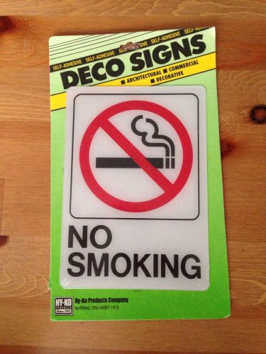 &#034;No Smoking&#034; Self Adhesive Deco Signs- Lot Of 6