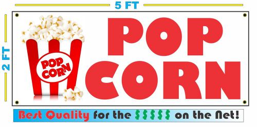 Full Color POPCORN BANNER Sign NEW Larger Size for Fair Carnival Carmel Pop Corn