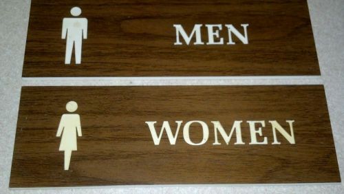 men &amp; women restrooms signs