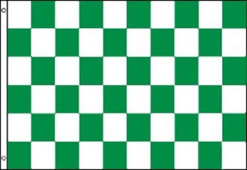 Green and White Checkered Flag Advertising Banner Store Sign Party Pennant 3x5