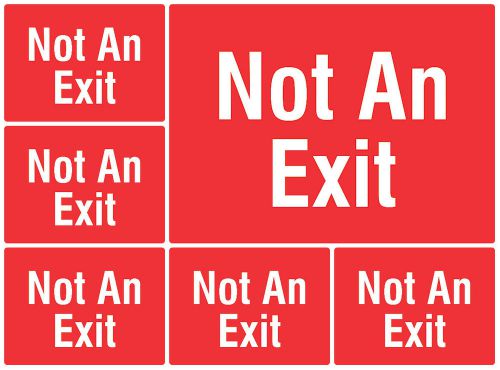 Not An Exit 6 Pack Door Hanging Sign Private Walk Way Quality Hang Signs s151