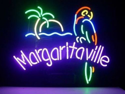 New Margaritaville Real Glass Neon Light Sign Be Pub Sign 17*14 free shipping