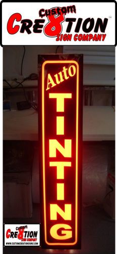 Led light box sign  auto tinting automotive - neon/banner altern. 46&#034;x12&#034; for sale