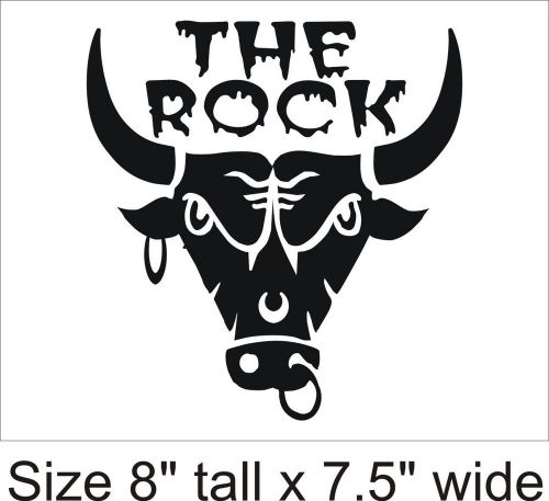 The Rock Bull Vinyl Sticker Decal Car  Truck Bumper Fine Art Cafe-1379