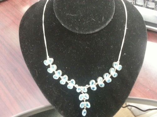 Black Velvet Necklace Jewelry Display - Flat 9 inches