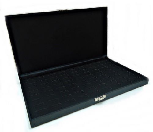 Black Ring Case - Holds 72 Rings w/Front Latch - Display /Store / Organize