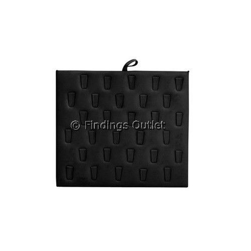 Ring Display 30 Clip  Pad Faux Black Leather