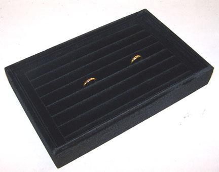 2 new black color small ring tray display box counter store boxes rings displays for sale