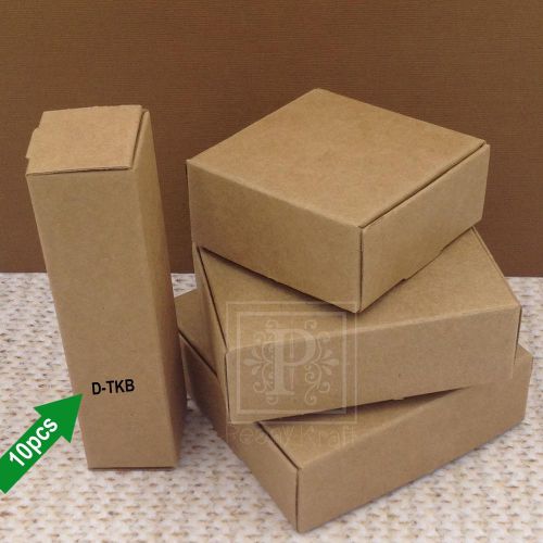Set of 10 - Small Tube Kraft Boxes, Jewelry Boxes, Soaps Boxes, Kraft Boxes