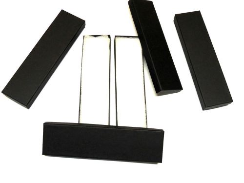 100 NEW 8x2x1 Black Matte, Retail Cotton-Lined Jewelry/Presentation Gift Boxes