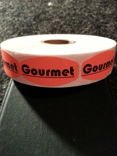 1.5&#034; x .75&#034; GOURMET MERCHANDISE LABELS 1000 PER ROLL free ship STICKERS
