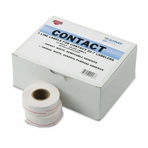 Garvey One-Line Pricemarker Labels, White, 1200/Roll, 16 Rolls/Box (COS090948)