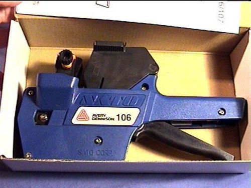 Euc avery dennison hand labeler 106 blue label pricing gun w/ box &amp; instructions for sale