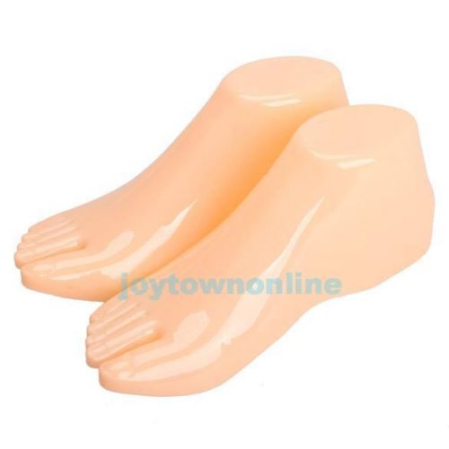 Pair of hard plastic adult feet mannequin foot model tools for shoes #jt1 for sale