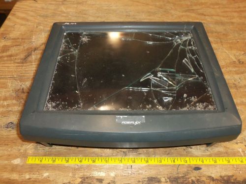 Posiflex tp-8015 pos system w/celeron@2.0ghz/512mb/0hdd posts cracked screen p/r for sale