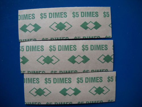 50 new flat paper coin wrappers dimes