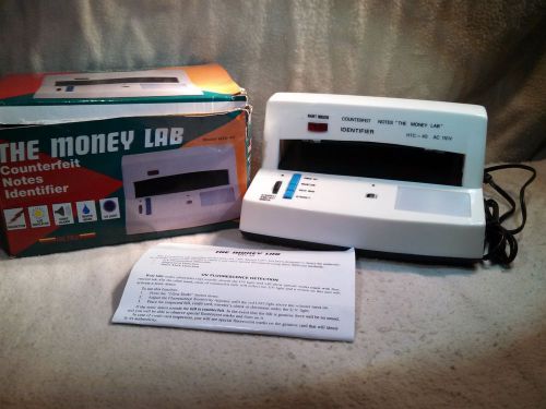 THE MONEY LAB HTC-40 COUNTERFEIT NOTES BILL IDENTIFIER IN BOX &amp; INSTRUCTIONS