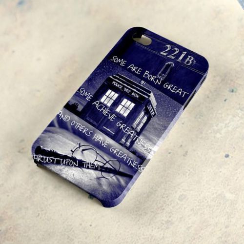 Sherlock Holmes Harry Potter Dr Tardis A26 Samsung Galaxy iPhone 4/5/6 Case