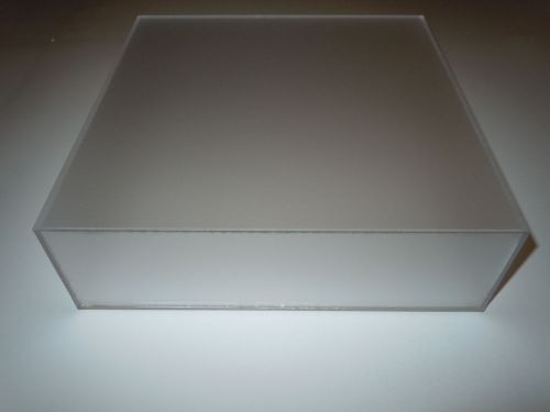Retail Shoe Display Platform Box Plastic Clear Frosted Store Fixture 10 x 10 In