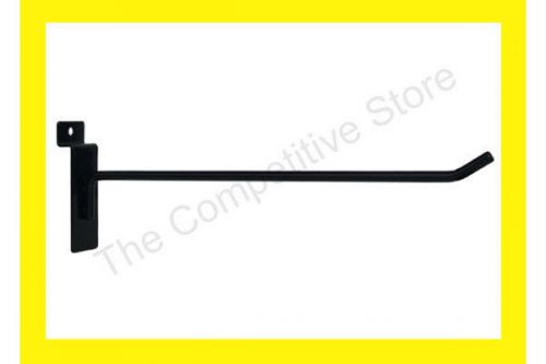 10&#034; Slatwall Hooks  For Slat Panel Display - 100 Pcs Black Color