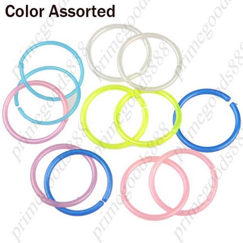 6 x Pairs of Silicone Circle Style Earrings Fashion Jewelry Ear Ornament Girl