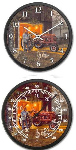New FARMALL H Tractor Clock and Thermometer Set DAVE BARNHOUSE Common Ground