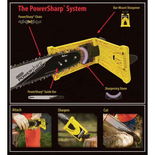 PowerSharp Bar-Mount Chain Sharpening Kit- For 16in Chain Saws 541222