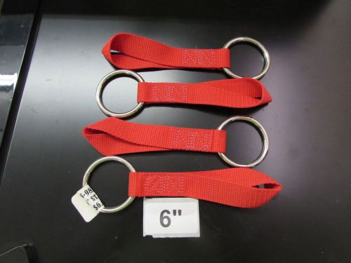 (4) RED SPYDER CLIMBRIGHT 6&#034; CHAIN SAW STRAP W/ RING