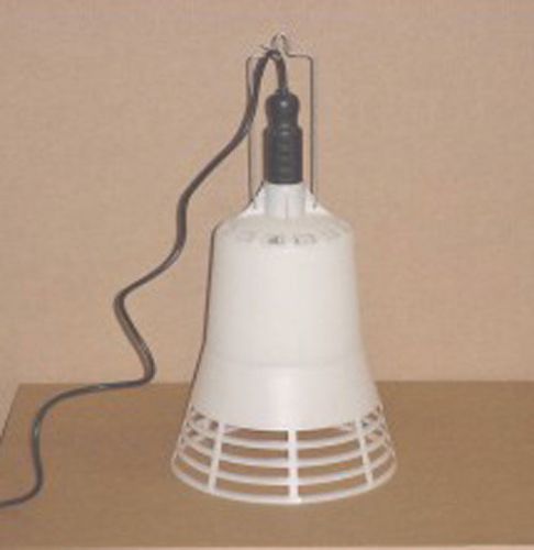 Heat lamp 8ft cord adjustable with wire bail polypropylene housing ul approved for sale