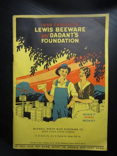 1930 Beekeeping Catalog Lewis Beeware Watertown WI Dadant&#039;s Found Hamilton IL