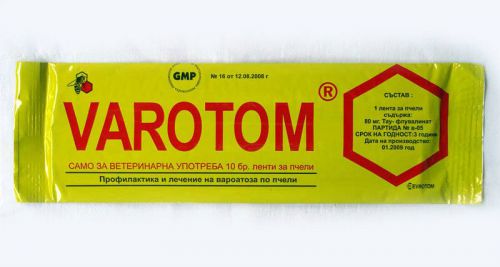 10x Varotom  strips  /1 set – 10 pcs/ treatment of varroatosis in bees
