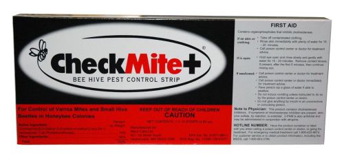 Checkmite ™ 10strips 1 pack:   honey bee  varroa  jacobson treatment.   by beyer for sale