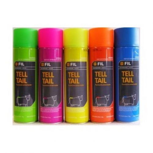 Meltec tell tail paint 500ml aerosol oil based can cattle cows fluorscent yellow for sale