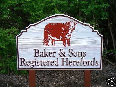 30 X 46&#034; SANDBLASTED CARVED REDWOOD  SIGN HAND PAINTED FARM, CHURCH, BUSINESS