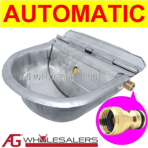 STAINLESS WATER TROUGH BOWL AUTOMATIC DOG HORSE CHICKEN