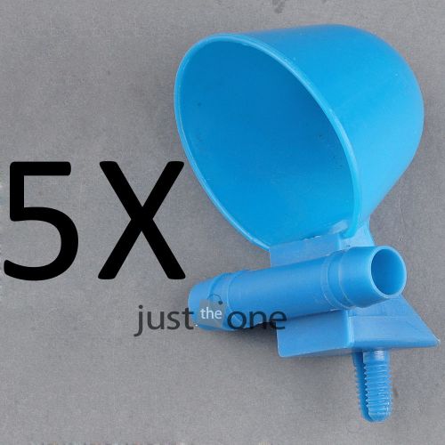 5x Poultry Waterer Bowl Chicken Water Automatic Drinker Watering Auto Cup System
