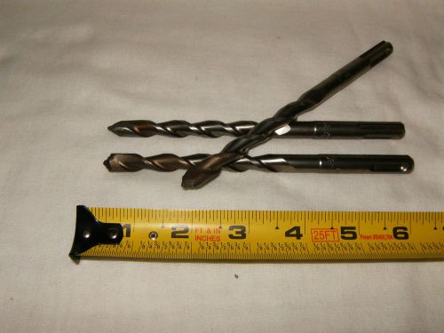 Rotary hammer drill bits 3/8&#034; x 6&#034; for sds 4-plus #14 qty 3 new for sale