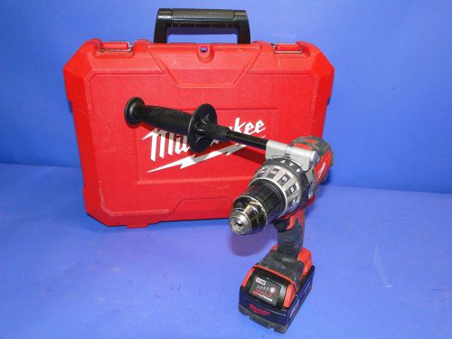 MILWAUKEE 1/2&#034;INCH HAMMER DRILL IN FACTORY RED CARRYING CASE S/R