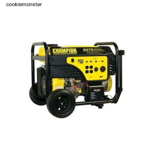 Champion 7500 watt gas generator electric start portable restore power outage for sale