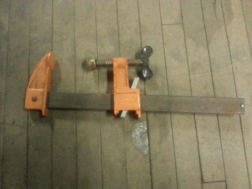 Jorgensen heavy duty steel i bar clamp 12&#034; capacity butterfly thumb screw handle for sale
