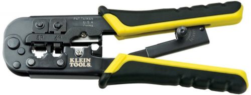 Ratcheting modular crimper stripper cutter ends rj11 rj45 cat 6 wire klein tools for sale