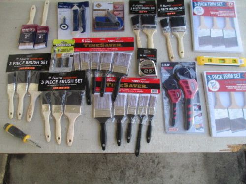 Lot of 22 New Paint Brushes, and misc. asst.