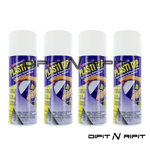 Performix Plasti Dip 4 Pack Matte White Spray Cans Rubber Coating