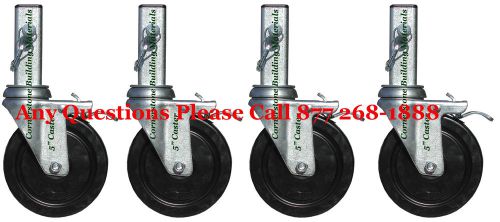 5&#034; MFS Square Stem Wheels A set of 4 Scaffolding Rolling Tower CBM